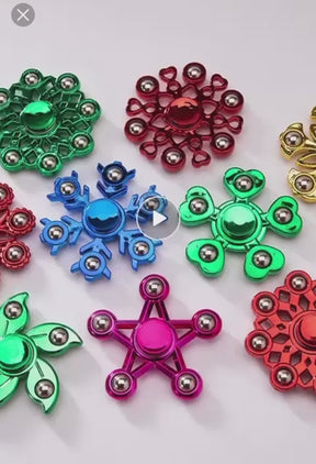 Hand Spinner Fidget Toy Stress Relief Toys Hand Spinner For Kids And Adult Fidget Spinner Metal Body Metal Balls With Box .. Mix Random Colours And Design